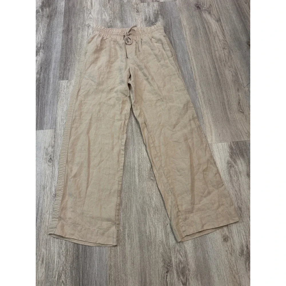 Quince Wide-Leg Linen Pants in Natural